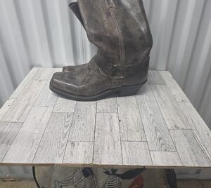 FRYE AND CO. Dark Brown Leather Moto Boots